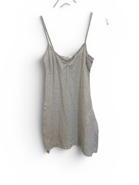 ERICA TANOV Striped Grey Cotton Jersey Tank Mini Dress Nightgown size 0